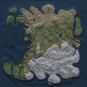 Thumbnail Rust Map: Procedural Map, Size: 4500, Seed: 1663196206, 17 Monuments