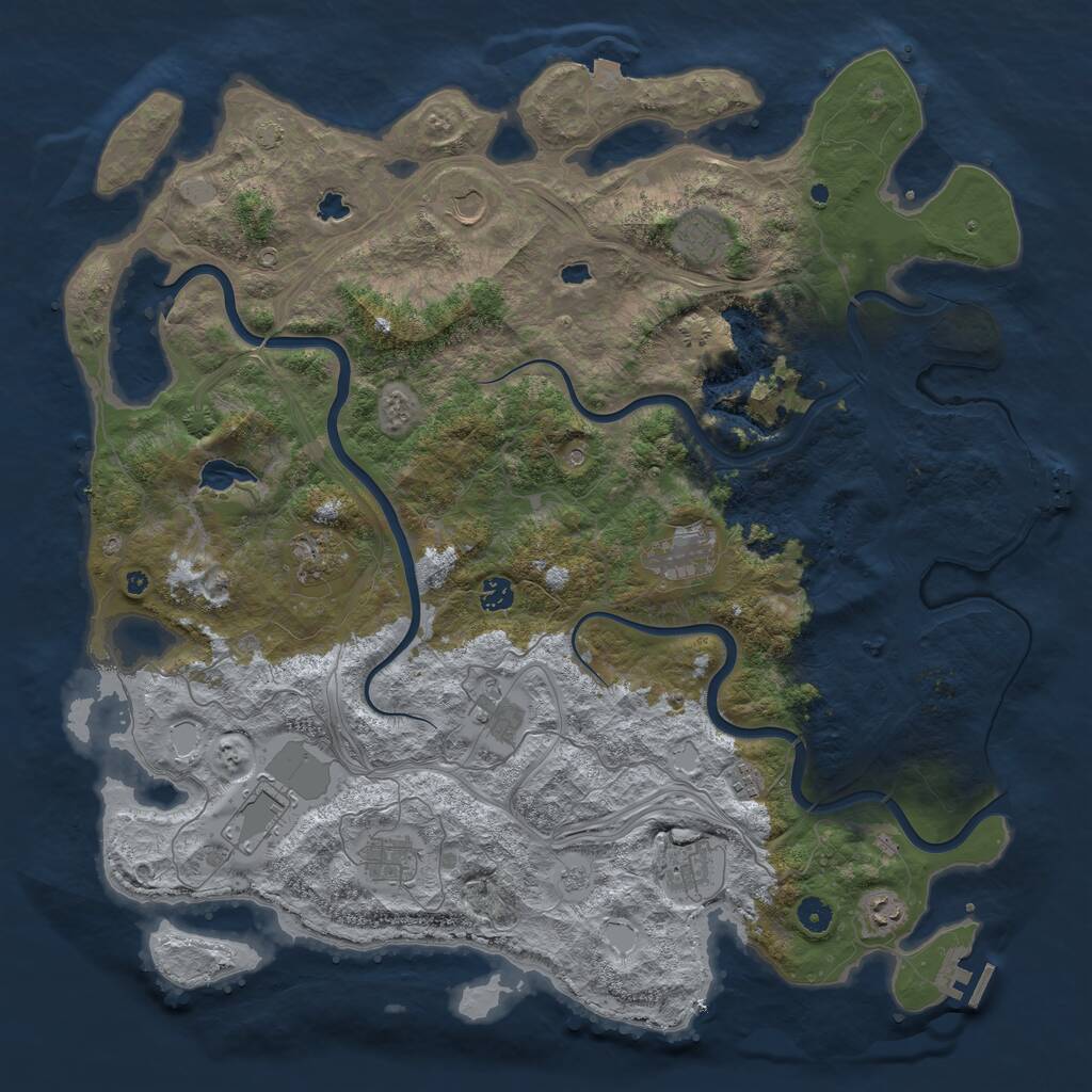 Rust Map: Procedural Map, Size: 4750, Seed: 1271853248, 17 Monuments