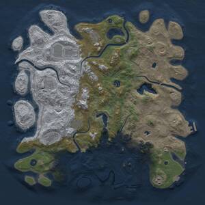 Thumbnail Rust Map: Procedural Map, Size: 4500, Seed: 838172938, 17 Monuments