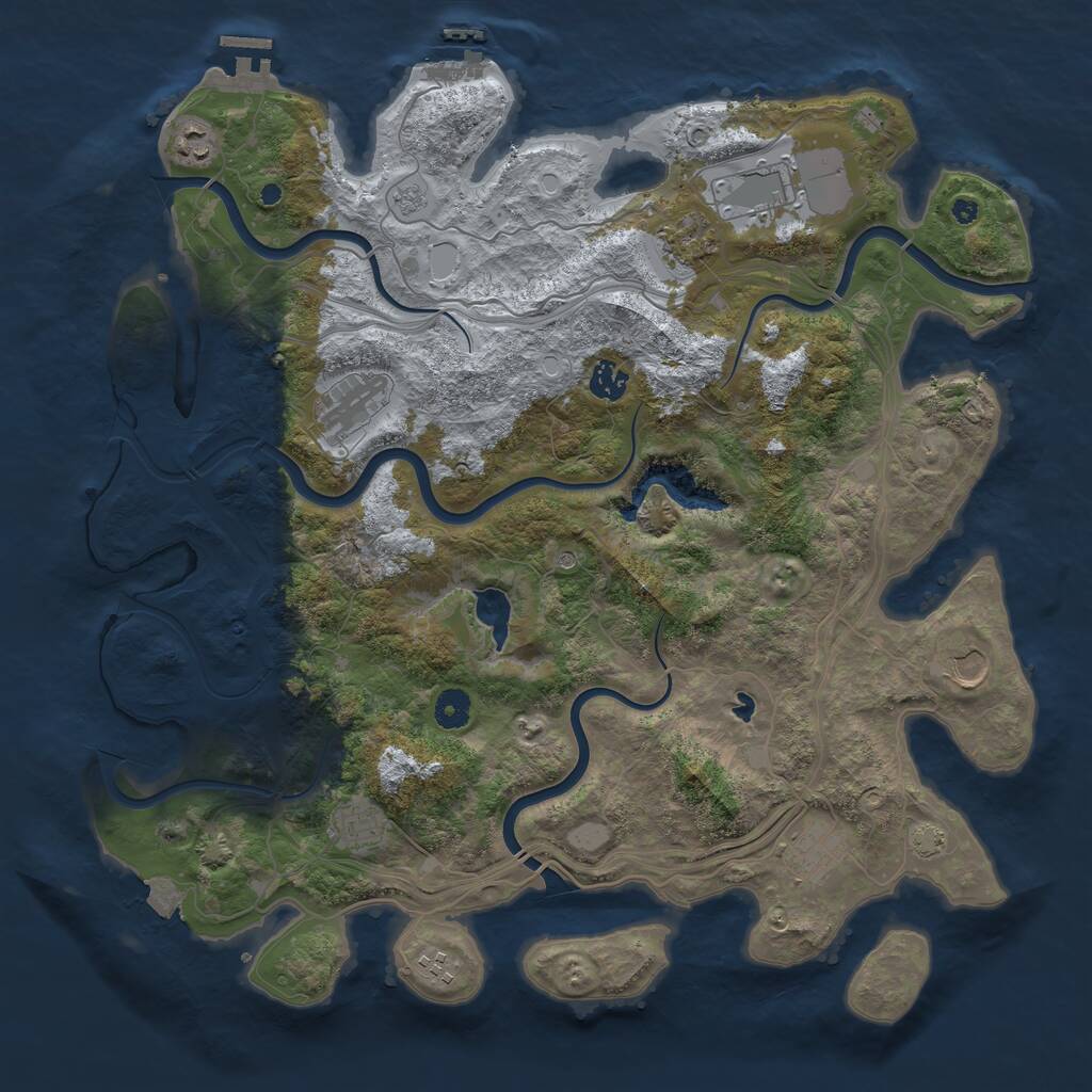 Rust Map: Procedural Map, Size: 4250, Seed: 139673582, 15 Monuments