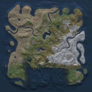 Thumbnail Rust Map: Procedural Map, Size: 4500, Seed: 652574944, 17 Monuments