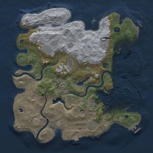 Thumbnail Rust Map: Procedural Map, Size: 4000, Seed: 600791594, 15 Monuments