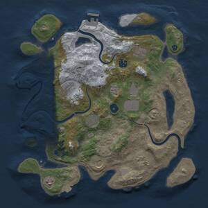 Thumbnail Rust Map: Procedural Map, Size: 3600, Seed: 787926, 13 Monuments