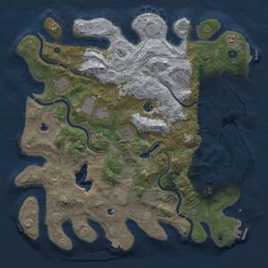 Thumbnail Rust Map: Procedural Map, Size: 4500, Seed: 18574777, 16 Monuments