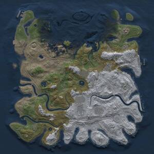 Thumbnail Rust Map: Procedural Map, Size: 4250, Seed: 671958, 14 Monuments