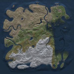 Thumbnail Rust Map: Procedural Map, Size: 4300, Seed: 1214312, 16 Monuments