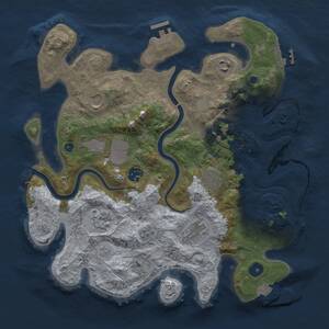 Thumbnail Rust Map: Procedural Map, Size: 3500, Seed: 1809790216, 14 Monuments