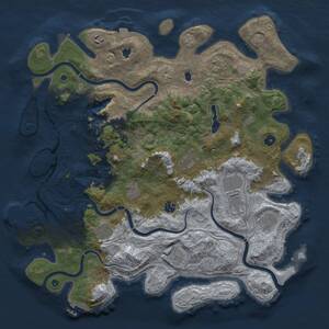 Thumbnail Rust Map: Procedural Map, Size: 4500, Seed: 653087262, 16 Monuments