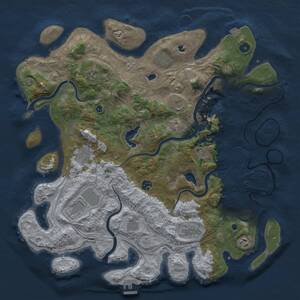 Thumbnail Rust Map: Procedural Map, Size: 4500, Seed: 295440, 16 Monuments
