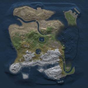 Thumbnail Rust Map: Procedural Map, Size: 2500, Seed: 621485023, 9 Monuments