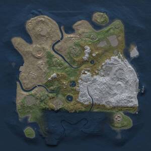Thumbnail Rust Map: Procedural Map, Size: 3500, Seed: 1256619497, 15 Monuments