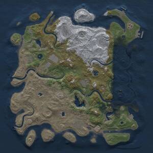 Thumbnail Rust Map: Procedural Map, Size: 4500, Seed: 1948360018, 16 Monuments
