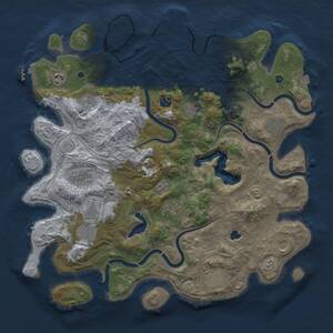 Thumbnail Rust Map: Procedural Map, Size: 4250, Seed: 693014699, 17 Monuments