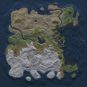 Thumbnail Rust Map: Procedural Map, Size: 4250, Seed: 990347174, 17 Monuments