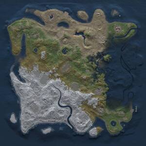 Thumbnail Rust Map: Procedural Map, Size: 4000, Seed: 269363007, 17 Monuments