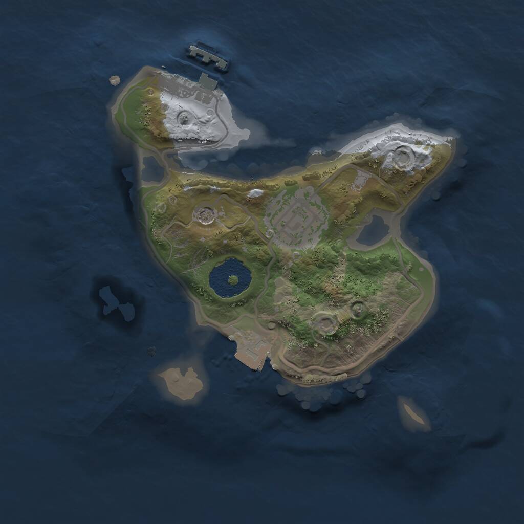 Rust Map: Procedural Map, Size: 2000, Seed: 453061261, 4 Monuments