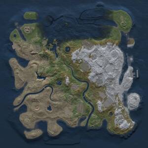 Thumbnail Rust Map: Procedural Map, Size: 4000, Seed: 72569110, 17 Monuments