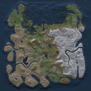 Thumbnail Rust Map: Procedural Map, Size: 4500, Seed: 1941066755, 16 Monuments