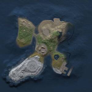 Thumbnail Rust Map: Procedural Map, Size: 1750, Seed: 1190933965, 4 Monuments