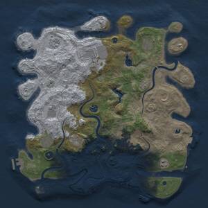 Thumbnail Rust Map: Procedural Map, Size: 4000, Seed: 1913022765, 17 Monuments