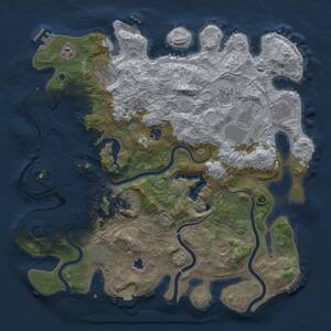 Thumbnail Rust Map: Procedural Map, Size: 4250, Seed: 157103077, 16 Monuments