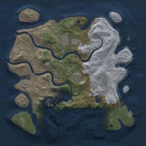 Thumbnail Rust Map: Procedural Map, Size: 3500, Seed: 1594008058, 12 Monuments