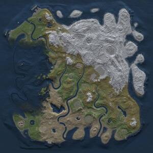 Thumbnail Rust Map: Procedural Map, Size: 4500, Seed: 1546364279, 15 Monuments