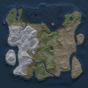 Thumbnail Rust Map: Procedural Map, Size: 3700, Seed: 2059353910, 16 Monuments