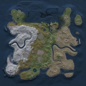 Thumbnail Rust Map: Procedural Map, Size: 3500, Seed: 537713109, 13 Monuments