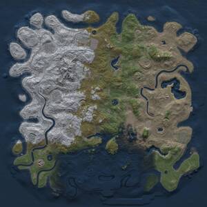 Thumbnail Rust Map: Procedural Map, Size: 5000, Seed: 63164237, 17 Monuments