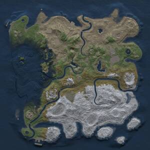 Thumbnail Rust Map: Procedural Map, Size: 4250, Seed: 1006216882, 17 Monuments