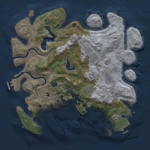Thumbnail Rust Map: Procedural Map, Size: 4000, Seed: 734158959, 14 Monuments