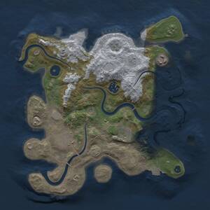 Thumbnail Rust Map: Procedural Map, Size: 3000, Seed: 404626141, 9 Monuments