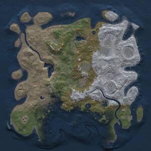 Thumbnail Rust Map: Procedural Map, Size: 4000, Seed: 1895485118, 15 Monuments