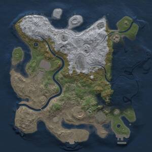 Thumbnail Rust Map: Procedural Map, Size: 3500, Seed: 2094480512, 13 Monuments