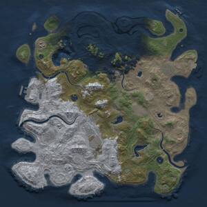 Thumbnail Rust Map: Procedural Map, Size: 4500, Seed: 883419664, 16 Monuments