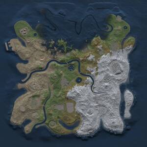 Thumbnail Rust Map: Procedural Map, Size: 3750, Seed: 544203480, 16 Monuments