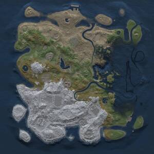 Thumbnail Rust Map: Procedural Map, Size: 4000, Seed: 493711403, 15 Monuments