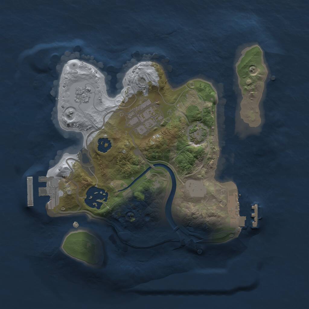 Rust Map: Procedural Map, Size: 2100, Seed: 1611245772, 7 Monuments