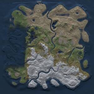 Thumbnail Rust Map: Procedural Map, Size: 4500, Seed: 209108341, 17 Monuments
