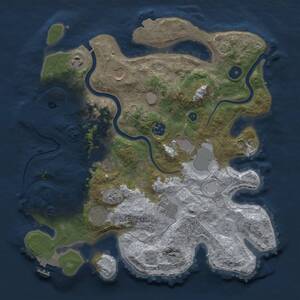 Thumbnail Rust Map: Procedural Map, Size: 3500, Seed: 1584581512, 14 Monuments
