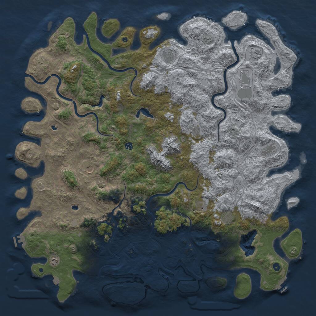 Rust Map: Procedural Map, Size: 6000, Seed: 1498954598, 17 Monuments