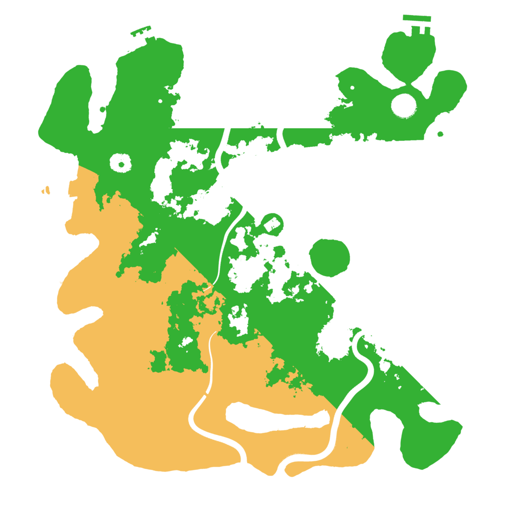 Biome Rust Map: Procedural Map, Size: 3700, Seed: 106543025