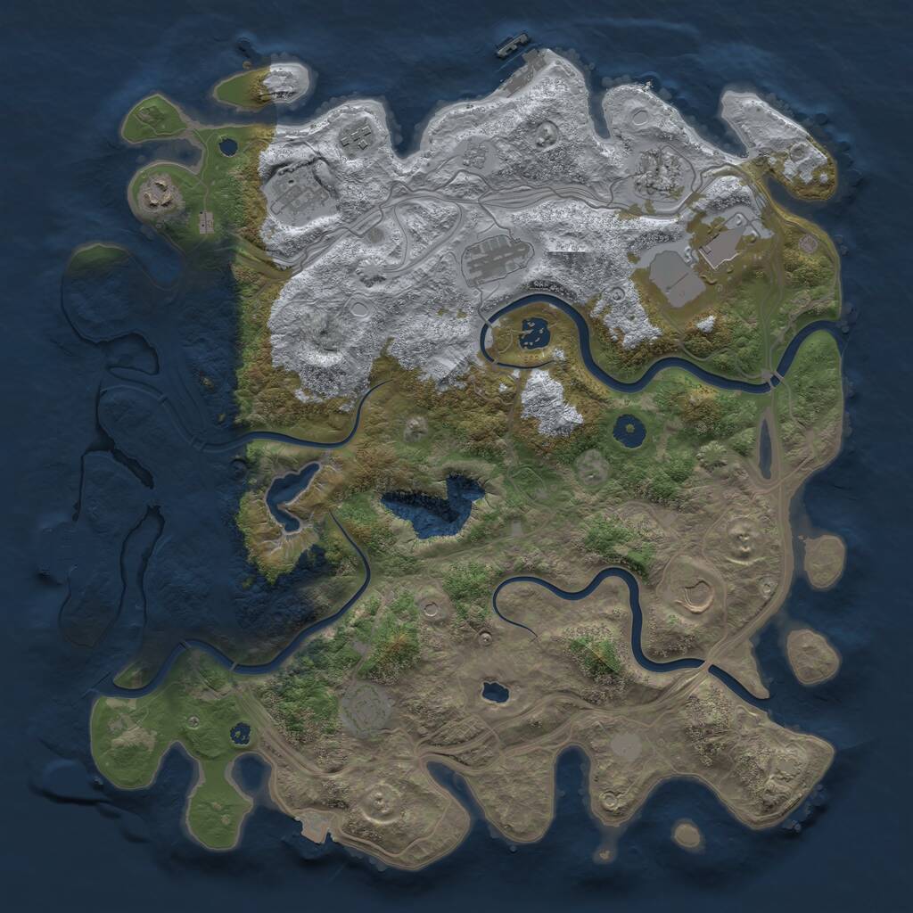 Rust Map: Procedural Map, Size: 4250, Seed: 1407634293, 15 Monuments