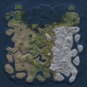 Thumbnail Rust Map: Procedural Map, Size: 4500, Seed: 1849190065, 15 Monuments