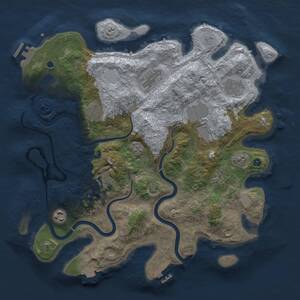 Thumbnail Rust Map: Procedural Map, Size: 3750, Seed: 1898343451, 14 Monuments