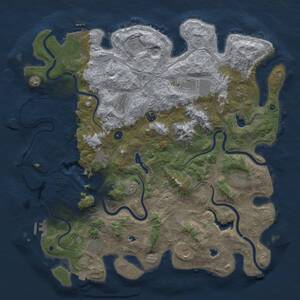 Thumbnail Rust Map: Procedural Map, Size: 5000, Seed: 7252, 17 Monuments