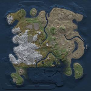 Thumbnail Rust Map: Procedural Map, Size: 3500, Seed: 856511903, 14 Monuments