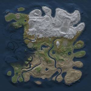 Thumbnail Rust Map: Procedural Map, Size: 4000, Seed: 312930536, 15 Monuments