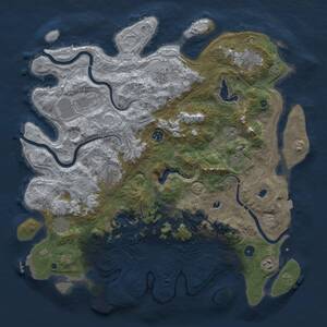 Thumbnail Rust Map: Procedural Map, Size: 4500, Seed: 1314513386, 16 Monuments